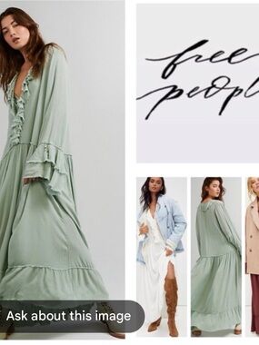 Free People Sweet Darlin Maxi Dress in Minted Jade